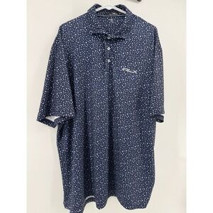 RLX Ralph Lauren Men's S/S Performance Polo Navy Monterey Floral XL Golf
